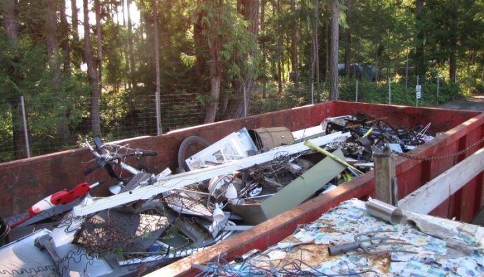 scrap metal bin